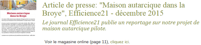 Article Efficience21 - médias pt