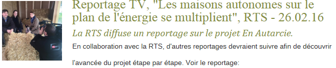 Reportage RTS - médias pt